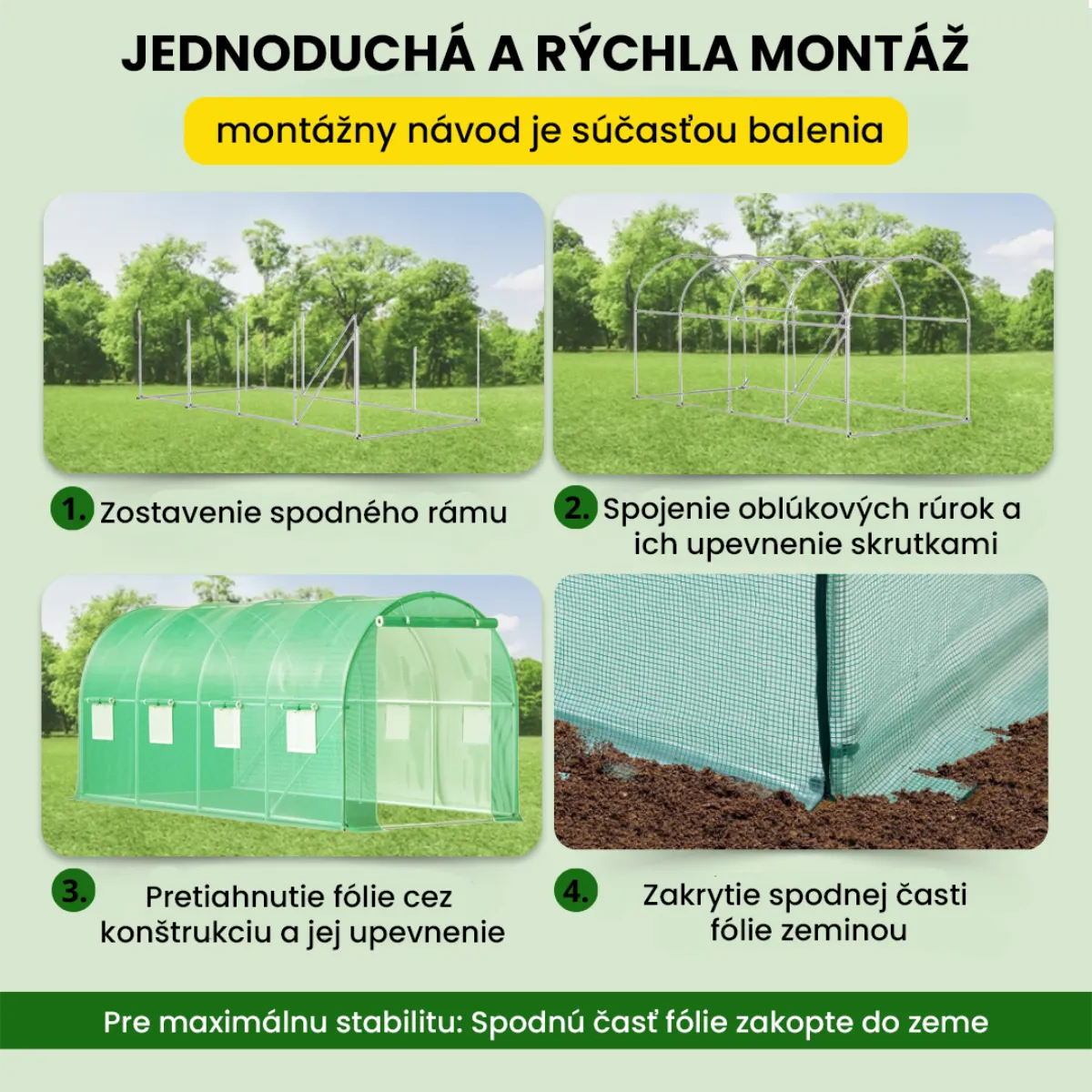 Fóliovník 2.5×4×2 m