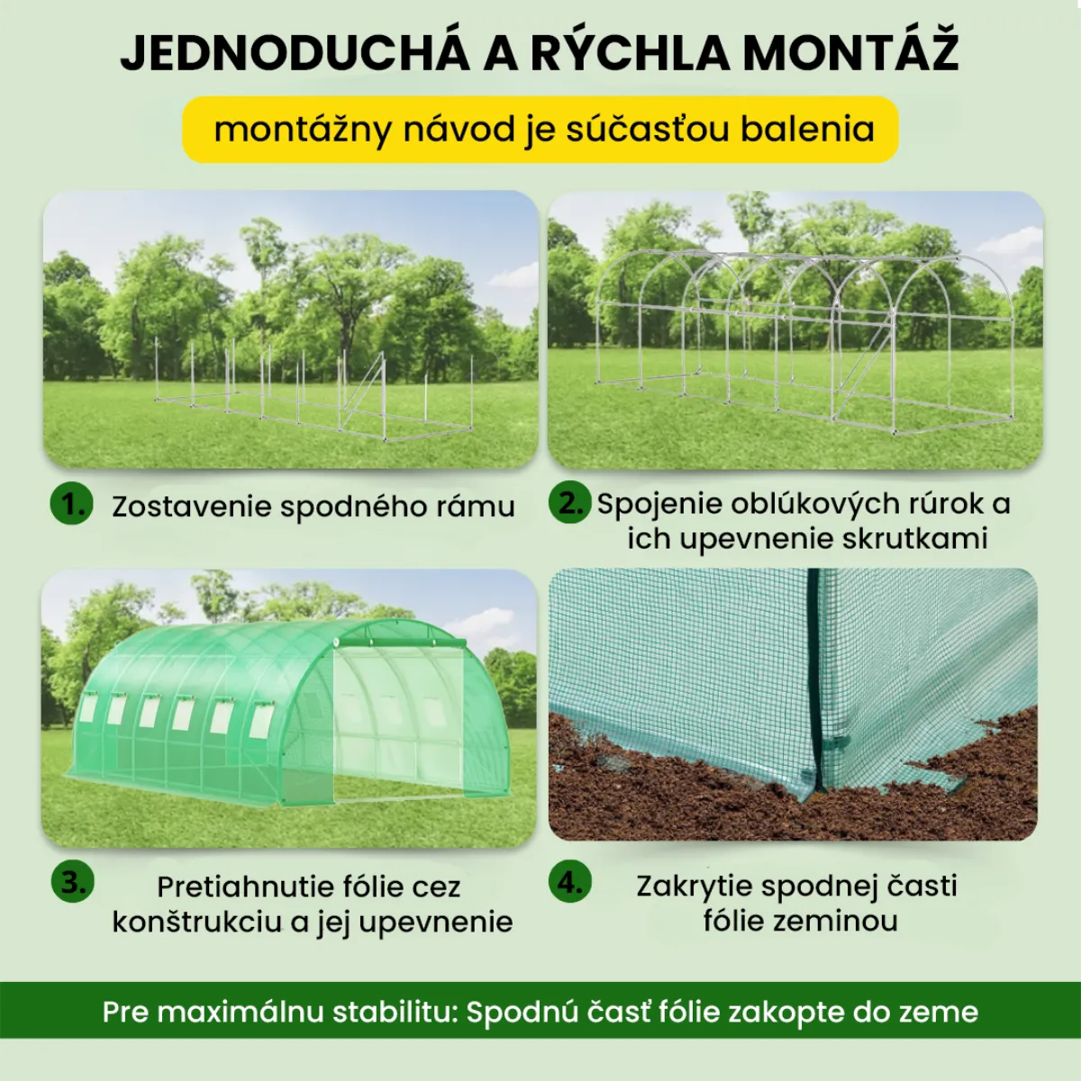 Fóliovník 3×6×2 m