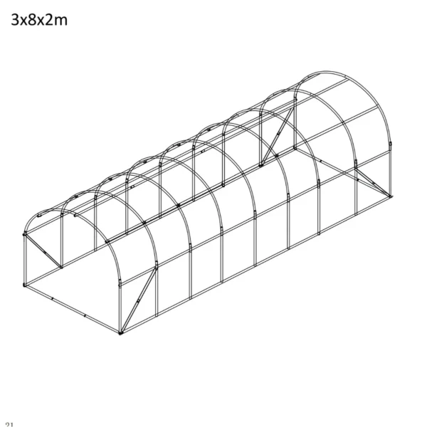 Fóliovník 3×8×2 m