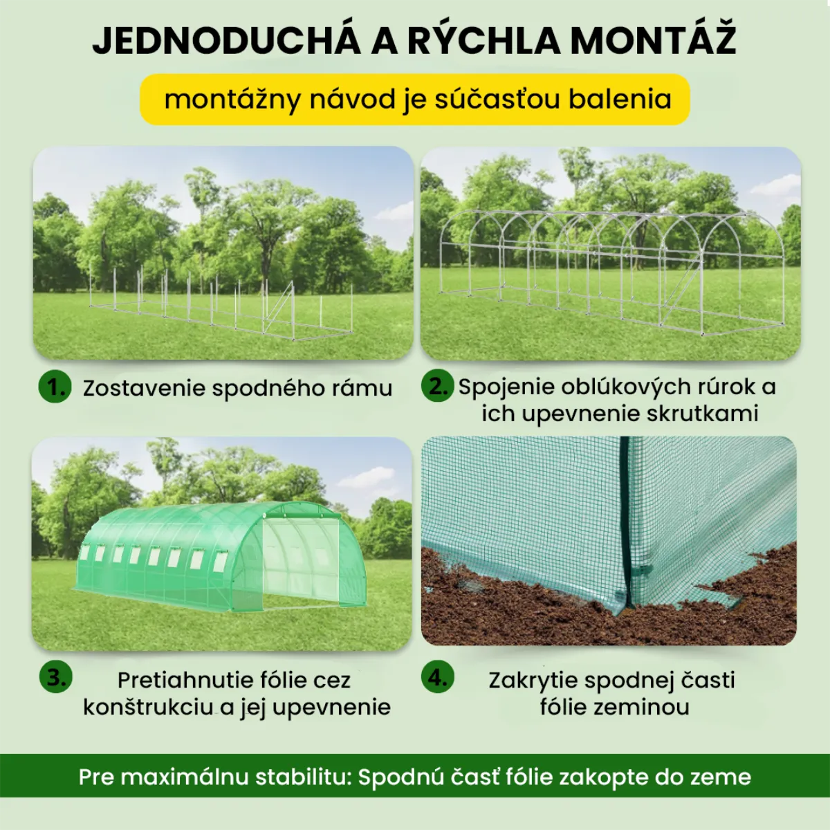 Fóliovník 3×8×2 m