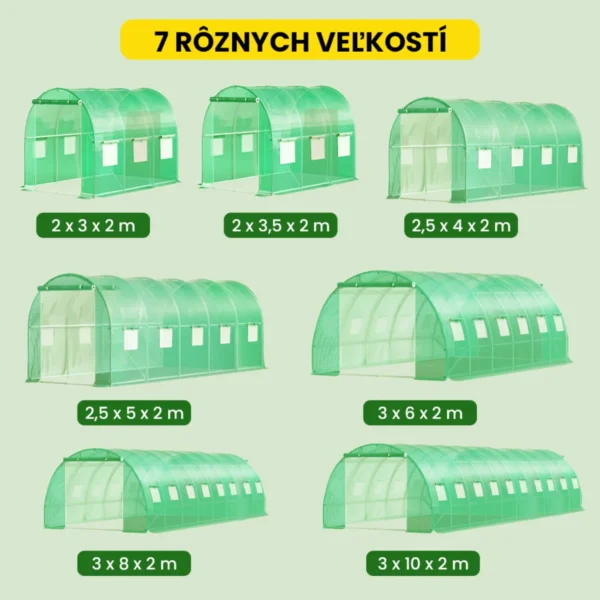 Fóliovník – stabilný, dvojité dvere, UV ochrana