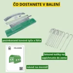 Fóliovník – stabilný, dvojité dvere, UV ochrana