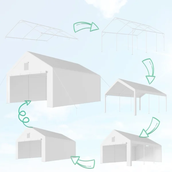 Garážový stan 4×6 m