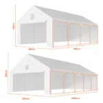 Garážový stan – prémiová konštrukcia 38 mm + plachta 280 g/m²