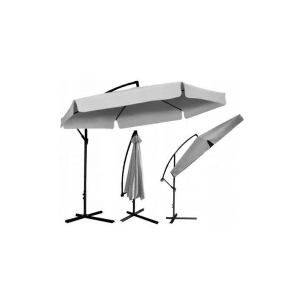 Záhradný slnečník 3 m – sivej