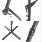 Záhradný slnečník 3 m – sivej