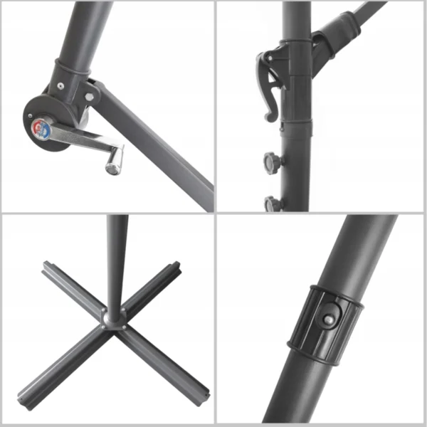 Záhradný slnečník 3 m – sivej