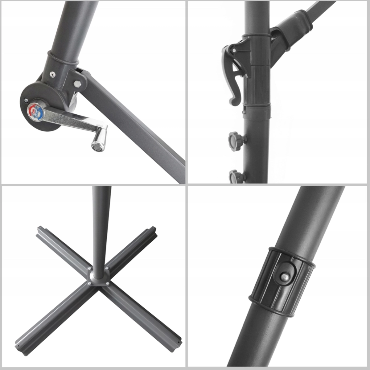 Záhradný slnečník 3 m – sivej