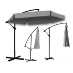 Záhradný slnečník 3 m – sivej