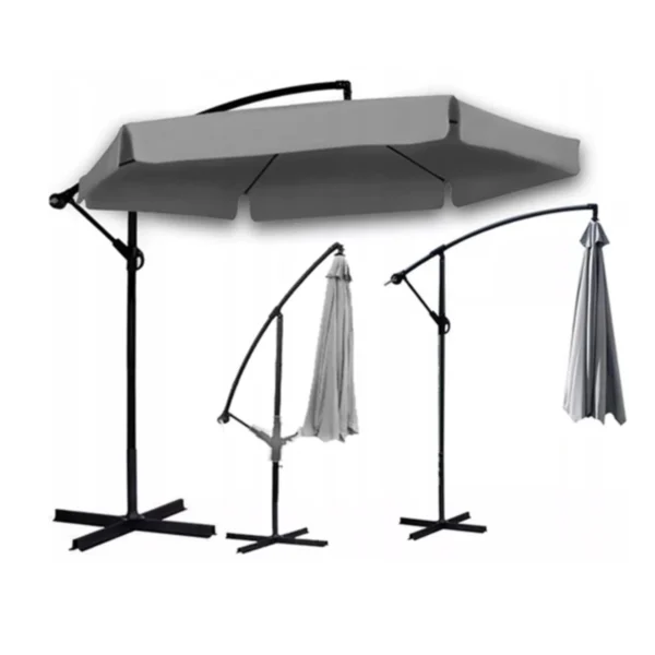 Záhradný slnečník 3 m – sivej