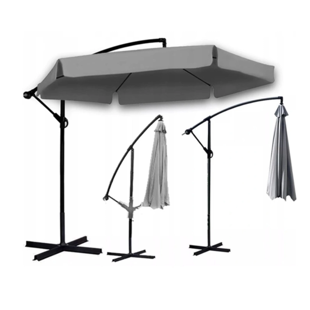 Záhradný slnečník 3 m – sivej