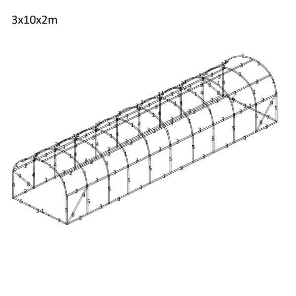 Fóliovník 3×10×2 m