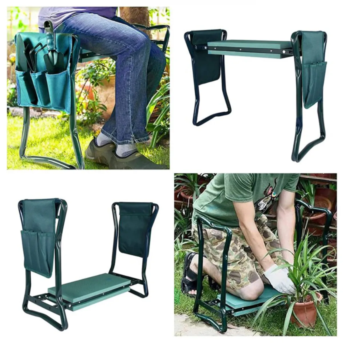 Záhradná stolička – kľakadlo 3 v 1 s organizérom