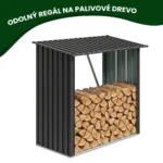 Kovový prístrešok na drevo Premium 89 × 163 × 154 cm (1,5 m²)