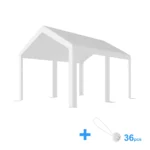 nahradna-stresna-plachta-3x4m-1 Náhradná strešná plachta na prémiový garážový stan 3×4 m | 280 g/m² PE