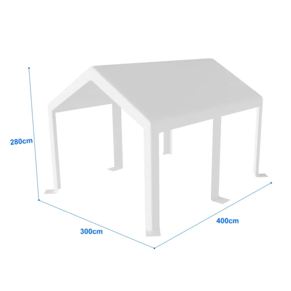 nahradna-stresna-plachta-3x4m-2 Náhradná strešná plachta na prémiový garážový stan 3×4 m | 280 g/m² PE
