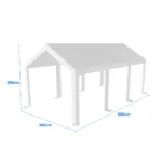 nahradna-stresna-plachta-3x6m-2 Náhradná strešná plachta na prémiový garážový stan 3×6 m | 280 g/m² PE