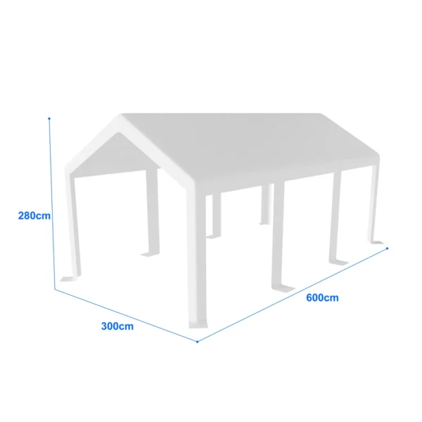 nahradna-stresna-plachta-3x6m-2 Náhradná strešná plachta na prémiový garážový stan 3×6 m | 280 g/m² PE
